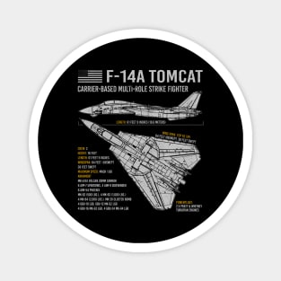 F14 Tomcat Blueprint Magnet